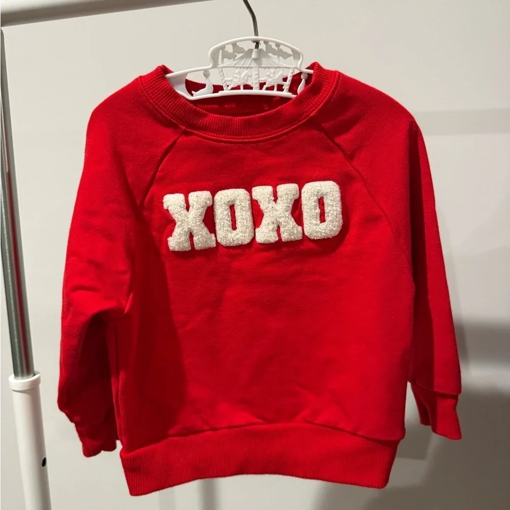 Little Sleepies Red XOXO Kids Sweatshirt 12-18 Mon